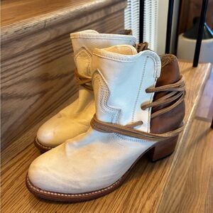 Freebird by Steven Tan and Cream Ankle Booties